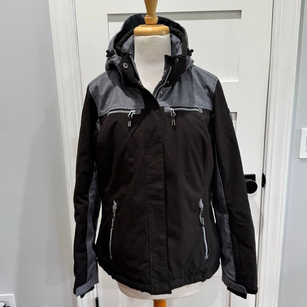 Killtec Kiandra Insulated Ski Jacket. Gray/Black. Size 10